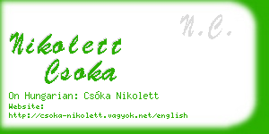 nikolett csoka business card